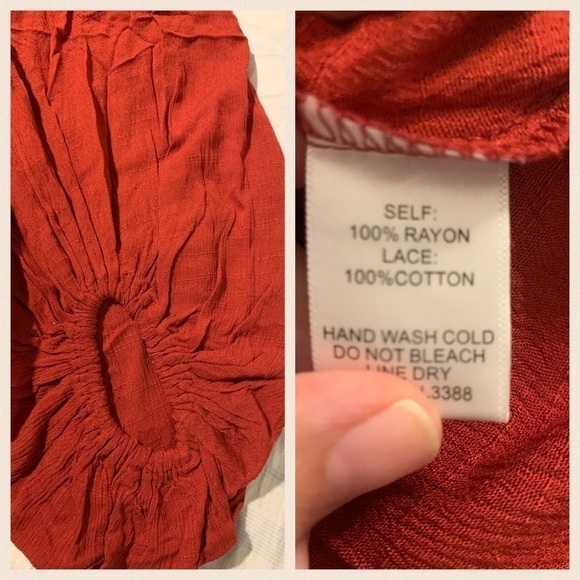 Beautiful Brick Red Embroidered Tunic - Picture 8 of 8